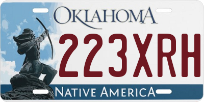OK license plate 223XRH