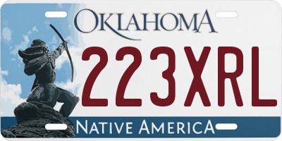 OK license plate 223XRL