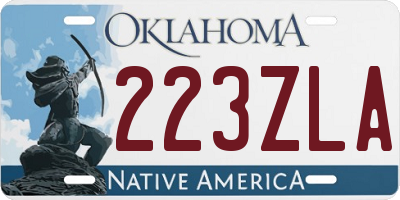 OK license plate 223ZLA