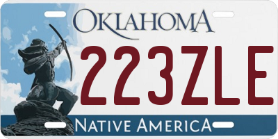 OK license plate 223ZLE