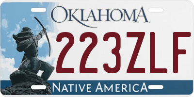 OK license plate 223ZLF