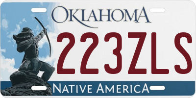 OK license plate 223ZLS