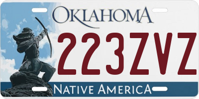 OK license plate 223ZVZ