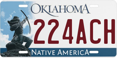 OK license plate 224ACH