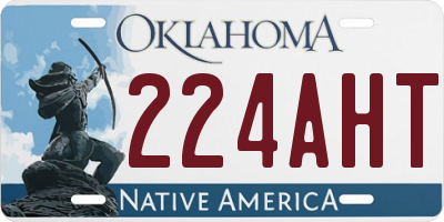 OK license plate 224AHT