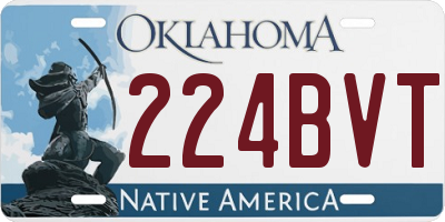 OK license plate 224BVT