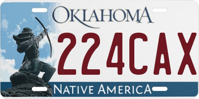 OK license plate 224CAX