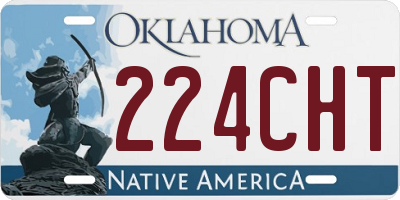 OK license plate 224CHT