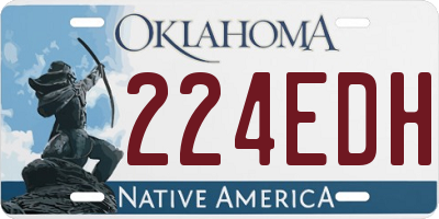 OK license plate 224EDH