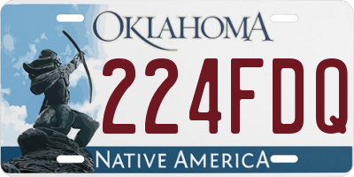 OK license plate 224FDQ