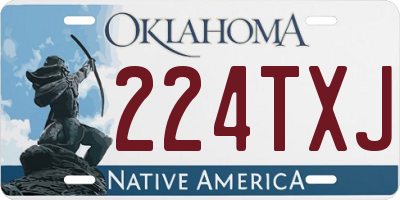 OK license plate 224TXJ