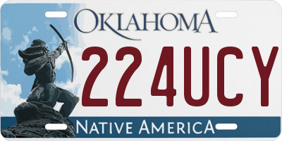 OK license plate 224UCY