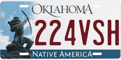 OK license plate 224VSH