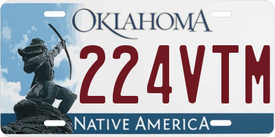 OK license plate 224VTM