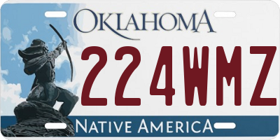 OK license plate 224WMZ
