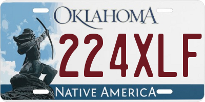 OK license plate 224XLF