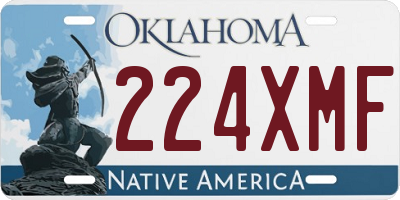 OK license plate 224XMF