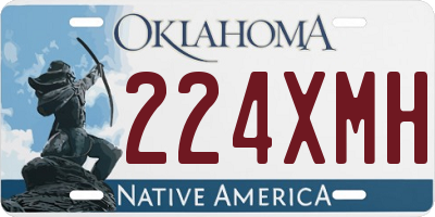 OK license plate 224XMH