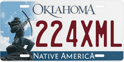 OK license plate 224XML