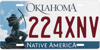 OK license plate 224XNV