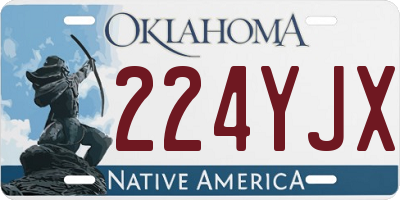 OK license plate 224YJX