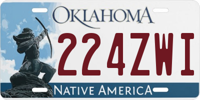 OK license plate 224ZWI