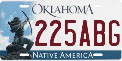 OK license plate 225ABG