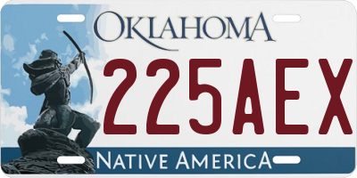 OK license plate 225AEX