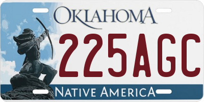 OK license plate 225AGC