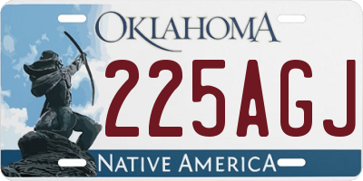 OK license plate 225AGJ