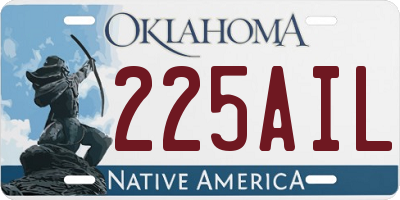 OK license plate 225AIL