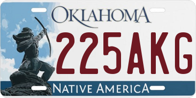 OK license plate 225AKG