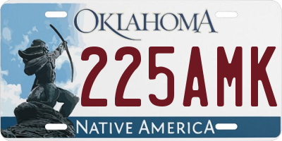 OK license plate 225AMK