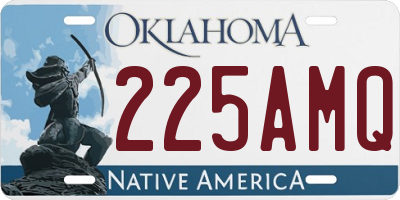 OK license plate 225AMQ