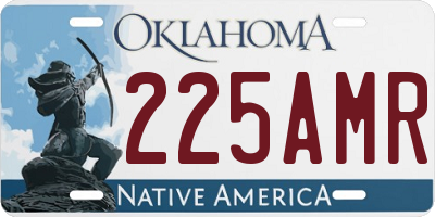 OK license plate 225AMR
