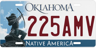 OK license plate 225AMV