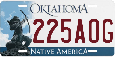 OK license plate 225AOG