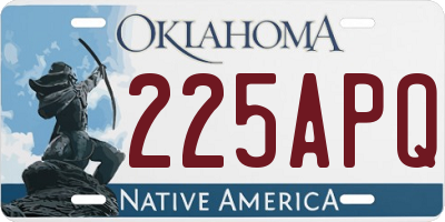 OK license plate 225APQ
