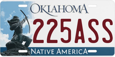OK license plate 225ASS