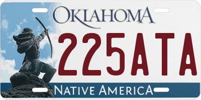 OK license plate 225ATA