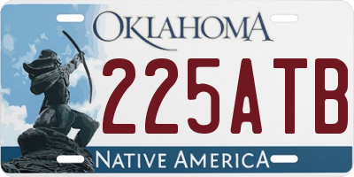 OK license plate 225ATB