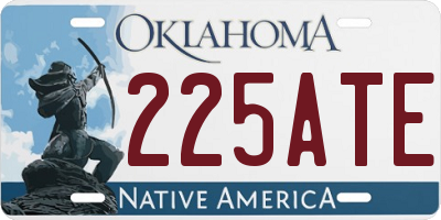 OK license plate 225ATE