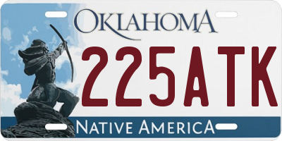 OK license plate 225ATK