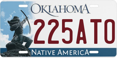 OK license plate 225ATO