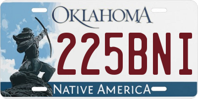 OK license plate 225BNI