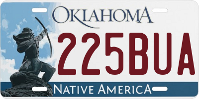 OK license plate 225BUA