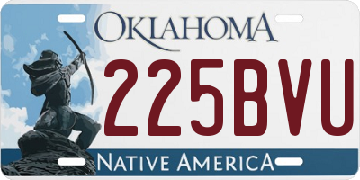 OK license plate 225BVU
