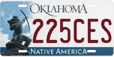 OK license plate 225CES