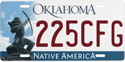 OK license plate 225CFG