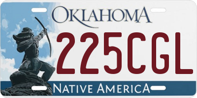 OK license plate 225CGL